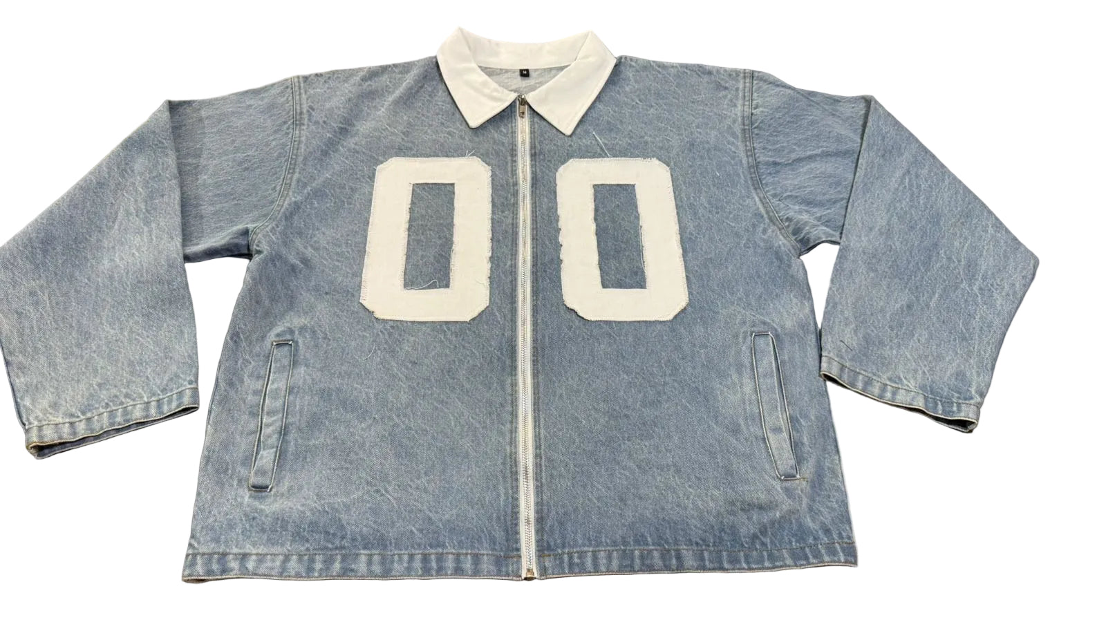 Crop Denim Zip